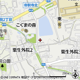 大阪府箕面市粟生外院5丁目1-17周辺の地図