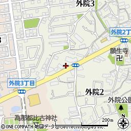 大阪府箕面市外院3丁目2周辺の地図