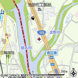 池田市役所水道部　古江浄水場周辺の地図