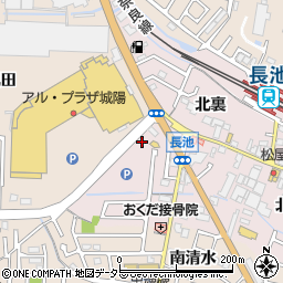 京都府城陽市長池北清水35-8周辺の地図