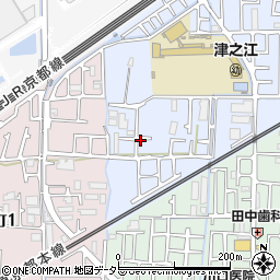 大阪府高槻市津之江北町周辺の地図