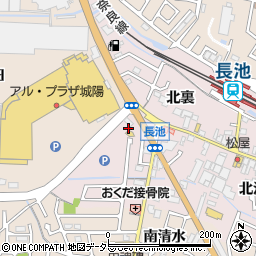 京都府城陽市長池北清水35-7周辺の地図