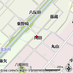 愛知県西尾市下矢田町川田周辺の地図