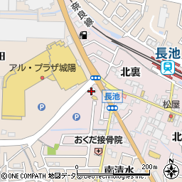 京都府城陽市長池北清水35周辺の地図