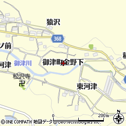 愛知県豊川市御津町金野下周辺の地図
