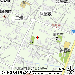 愛知県西尾市徳永町西側周辺の地図
