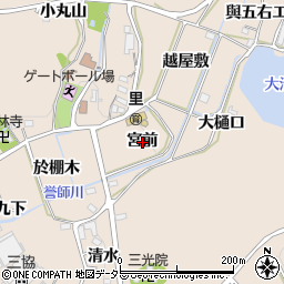 愛知県額田郡幸田町深溝宮前周辺の地図
