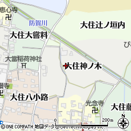 京都府京田辺市大住神ノ木周辺の地図