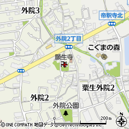 大阪府箕面市外院2丁目13-32周辺の地図