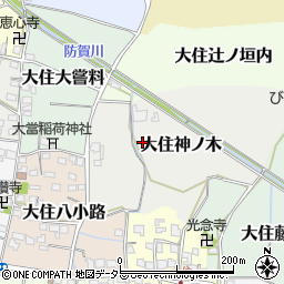 京都府京田辺市大住神ノ木周辺の地図