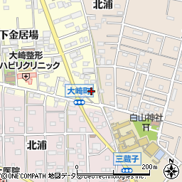 愛知県豊川市大崎町下金居場168周辺の地図