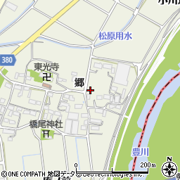愛知県豊川市橋尾町郷周辺の地図