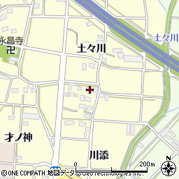 愛知県豊川市樽井町川添25周辺の地図