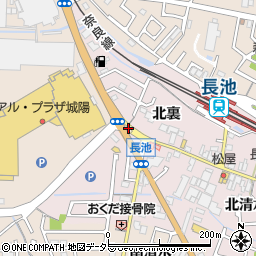 京都府城陽市長池北清水33周辺の地図