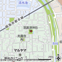 筑紫津神社周辺の地図