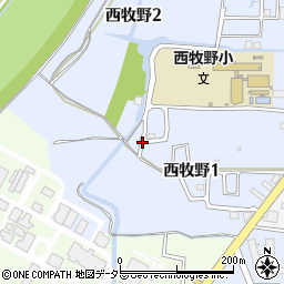 大阪府枚方市西牧野1丁目23周辺の地図