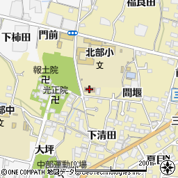 蒲郡市北部公民館周辺の地図