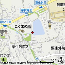 大阪府箕面市粟生外院5丁目3周辺の地図