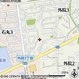 大阪府箕面市外院3丁目13-29周辺の地図
