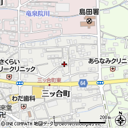 静岡県島田市三ッ合町周辺の地図