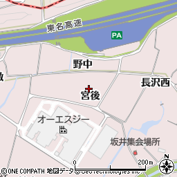 愛知県豊橋市賀茂町宮後周辺の地図