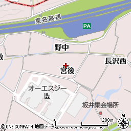 愛知県豊橋市賀茂町（宮後）周辺の地図