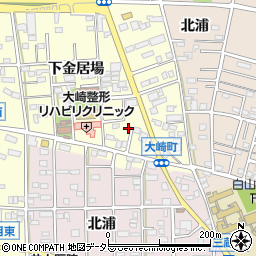 愛知県豊川市大崎町下金居場128-3周辺の地図