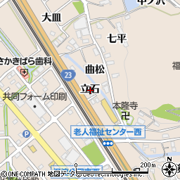 愛知県額田郡幸田町深溝立石周辺の地図
