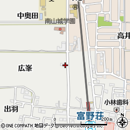 京都府城陽市枇杷庄広峯17周辺の地図