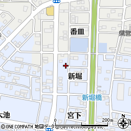 愛知県豊川市八幡町新堀46-3周辺の地図