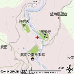 大阪府箕面市箕面公園周辺の地図