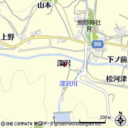 愛知県豊川市御津町金野深沢周辺の地図