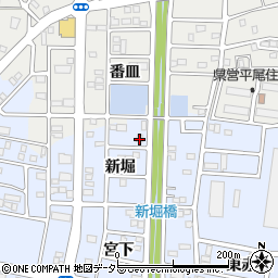 愛知県豊川市八幡町新堀41-2周辺の地図