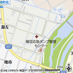 愛知県西尾市鵜ケ池町中通周辺の地図