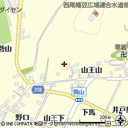 愛知県西尾市吉良町岡山周辺の地図