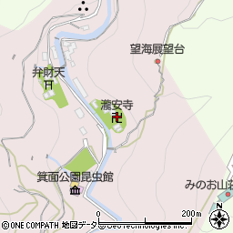 瀧安寺周辺の地図