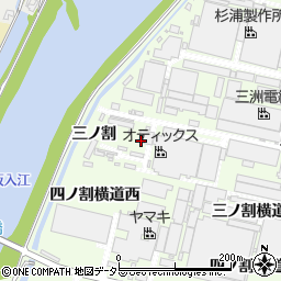 愛知県西尾市寺津町三ノ割周辺の地図