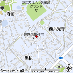 愛知県豊川市八幡町西六光寺1周辺の地図