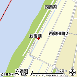 愛知県西尾市西奥田町五番割周辺の地図