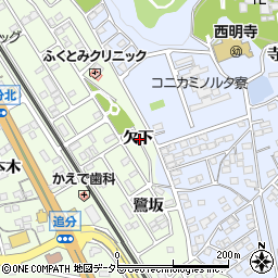 愛知県豊川市御油町欠下周辺の地図