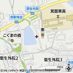 大阪府箕面市粟生外院5丁目3-16周辺の地図