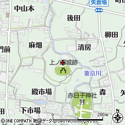 愛知県蒲郡市神ノ郷町城山周辺の地図
