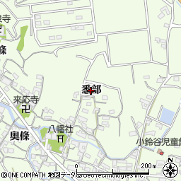 愛知県常滑市大谷（悉部）周辺の地図