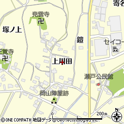 愛知県西尾市吉良町岡山上川田周辺の地図