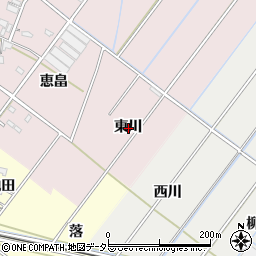愛知県西尾市細池町東川周辺の地図