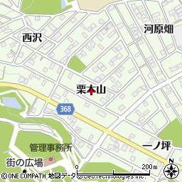 愛知県豊川市御油町栗木山周辺の地図