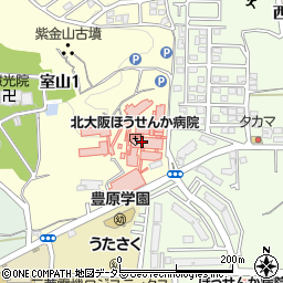 ヤマザキＹショップ北大阪ほうせんか病院店周辺の地図