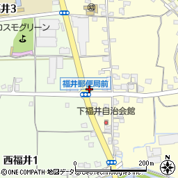 茨木福井郵便局周辺の地図