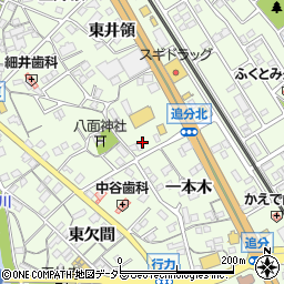愛知県豊川市御油町八面横周辺の地図