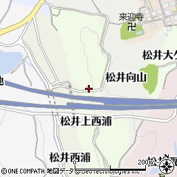京都府京田辺市松井上西浦周辺の地図